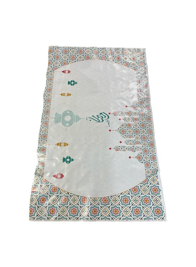 Waterproof plastic tablecloth, suitable for Islamic occasions such as Eid al-Fitr and Ramadan, multi-colored. - Image 1